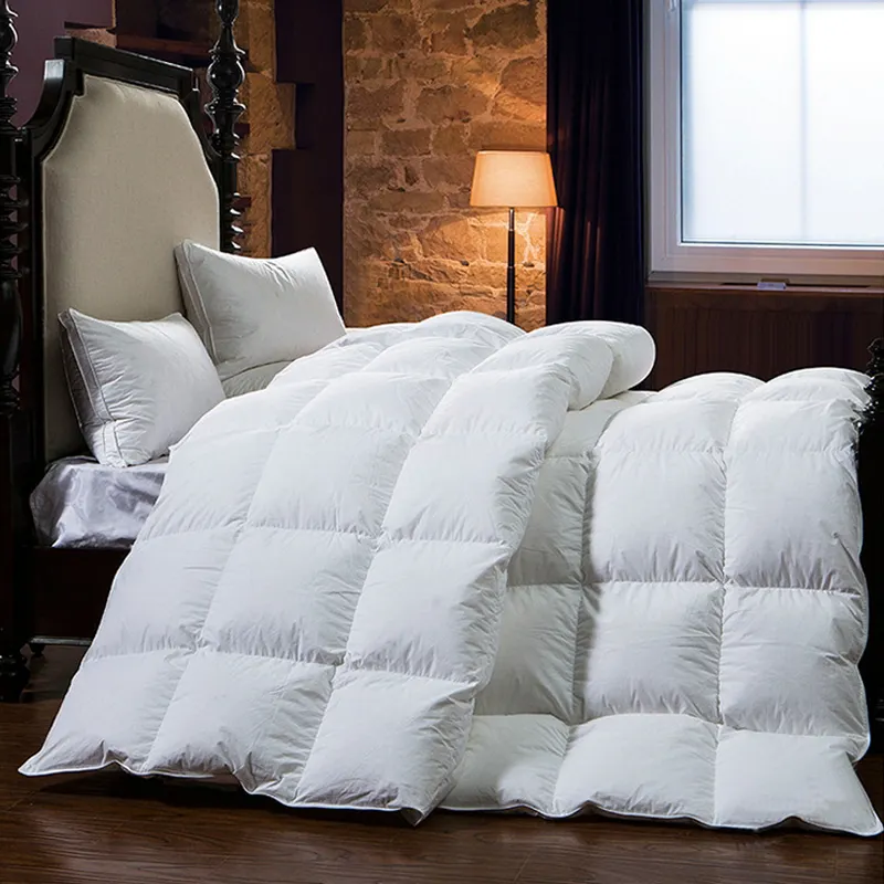 White duck down hotel duvet comforter set