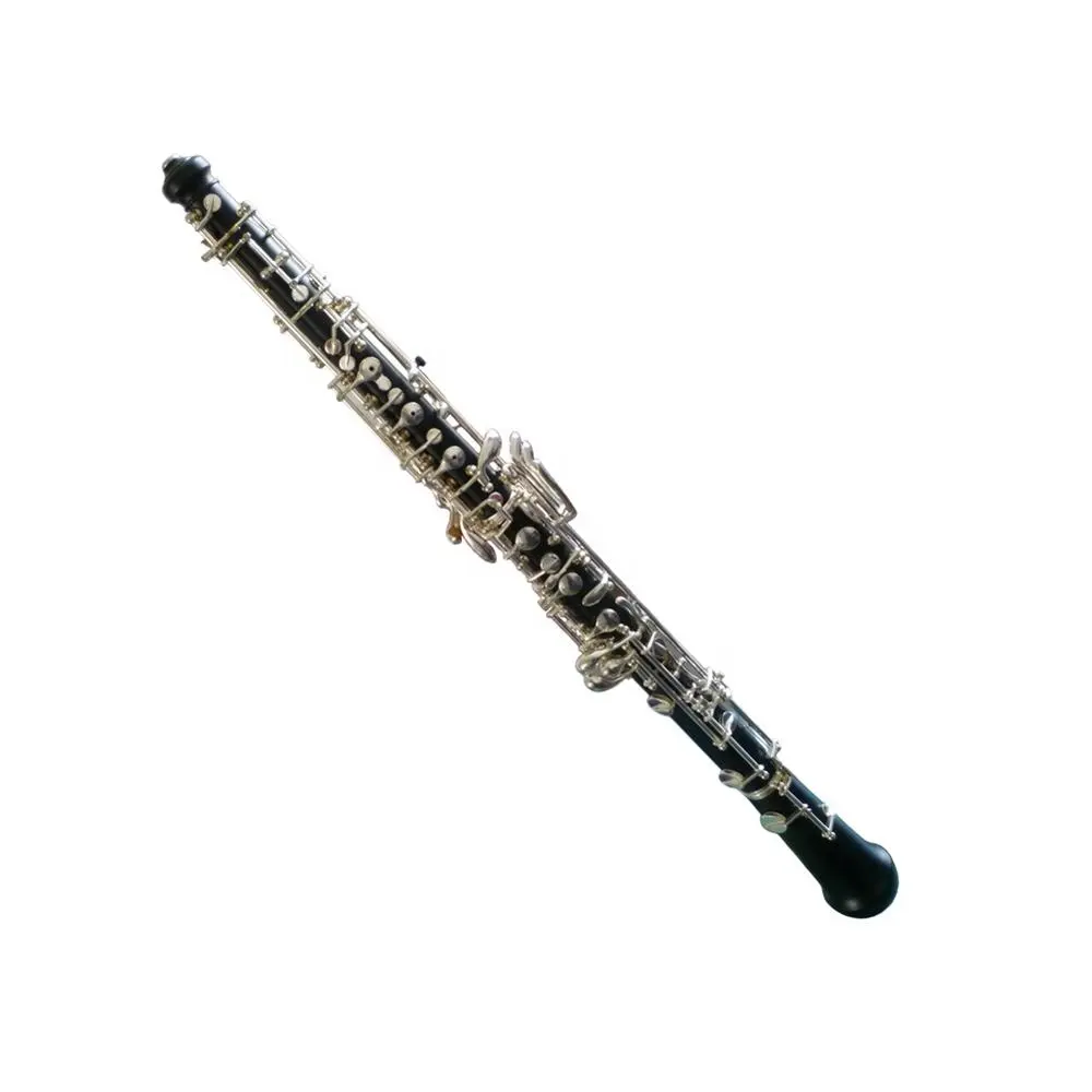 Professional use ebony C key oboe with silver keys