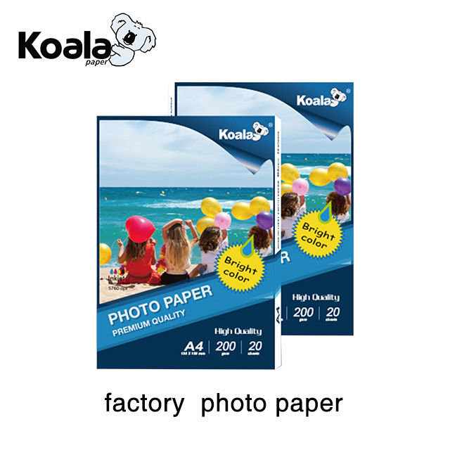 Цифровая офисная Высококачественная Глянцевая офисная фотобумага A4 200g Koala для струйного принтера