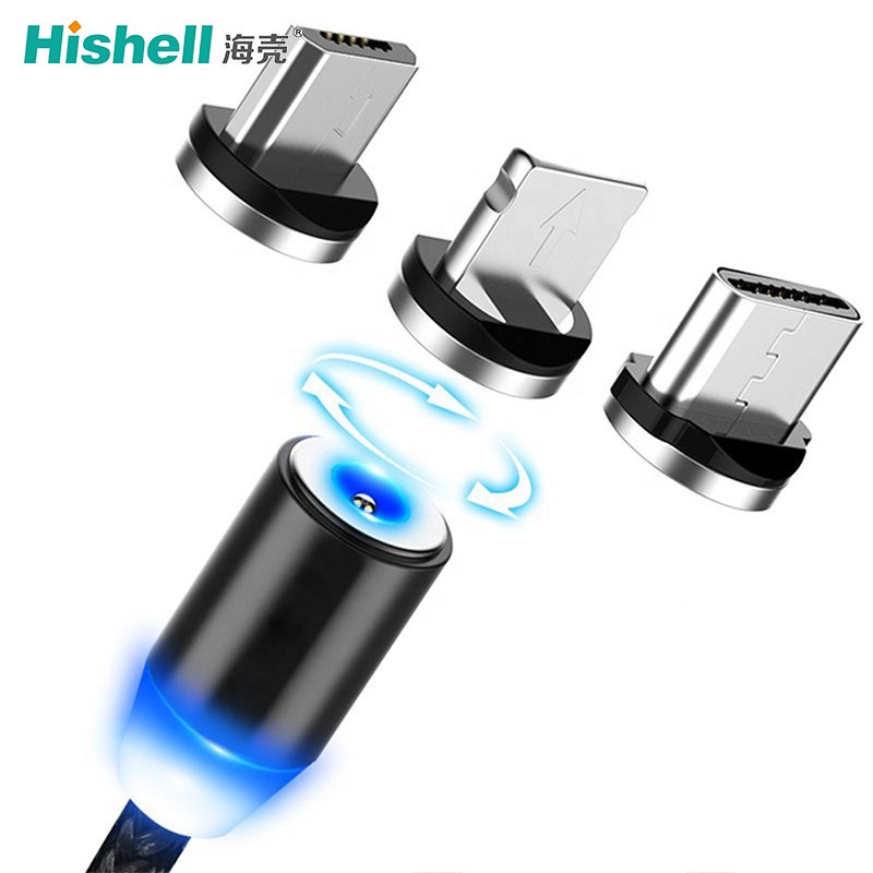 3 в 1 Магнитный зарядный кабель Micro usb с нейлоновым Зарядное устройство usb кабель для зарядки без данных Магнитный usb-кабель магнит