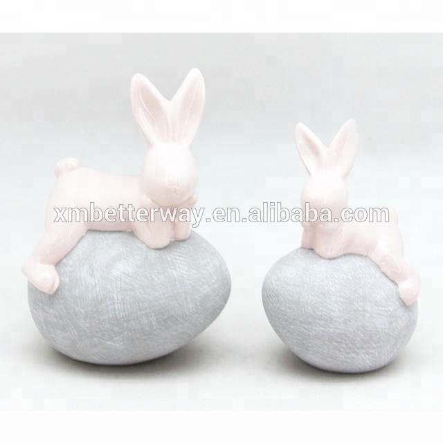rabbit porcelain show pieces ceramic home decoration for home decor