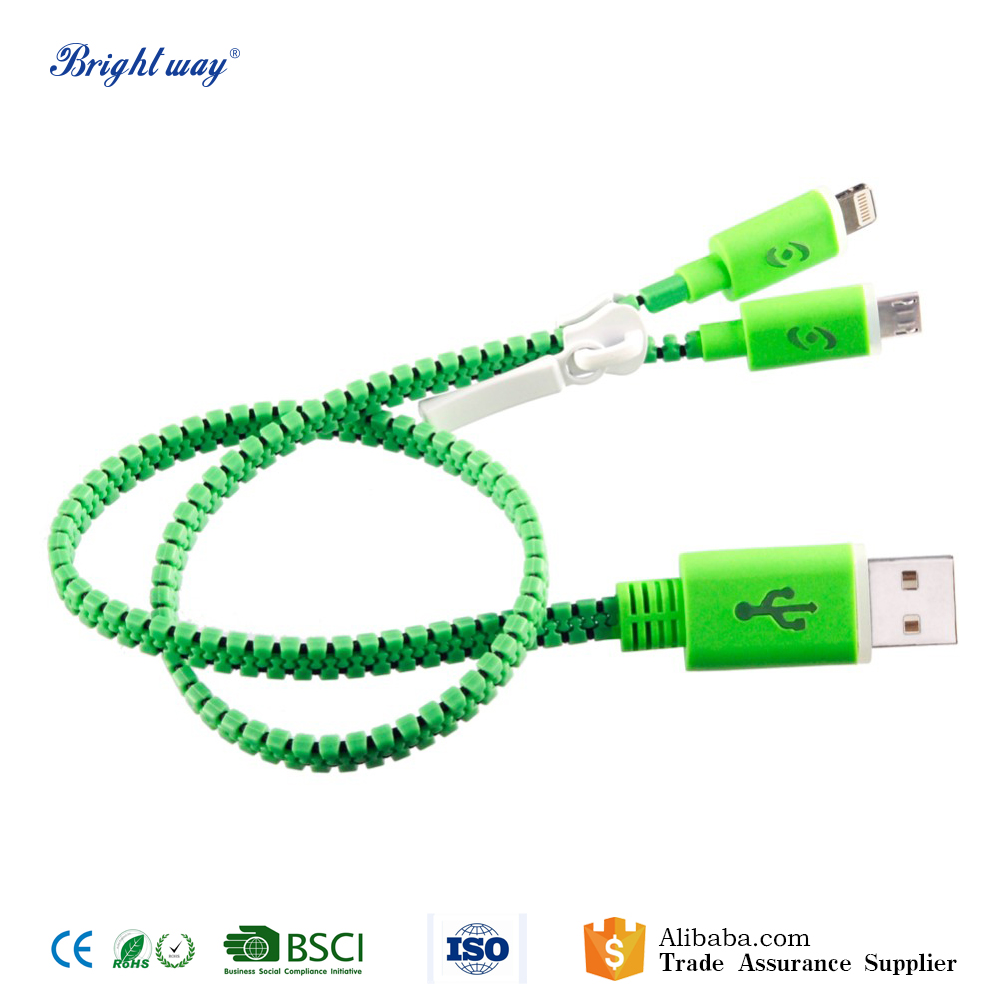 2 в 1 Multi USB для Зарядки Данных Молния Кабель