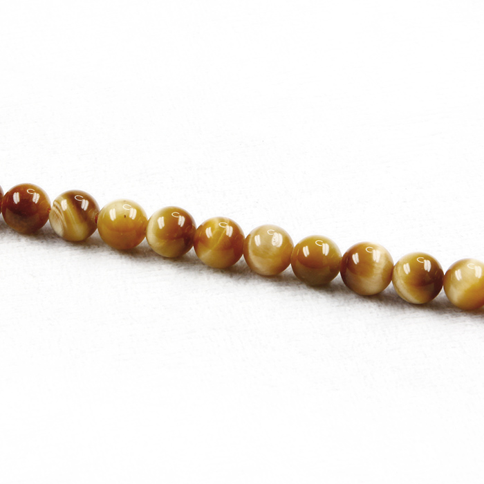 Drilled round Jewelry beads natural gemstone Tiger eyes loose beads for DIY handmaking