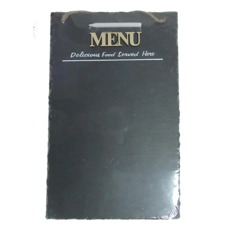 Stone Menu Chalk /notice / Restaurant Black School Slate Board