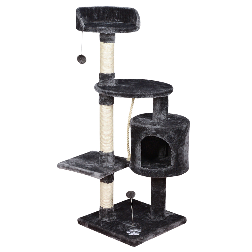 natural sisal wooden scratching foldable pet scratcher cat tree house