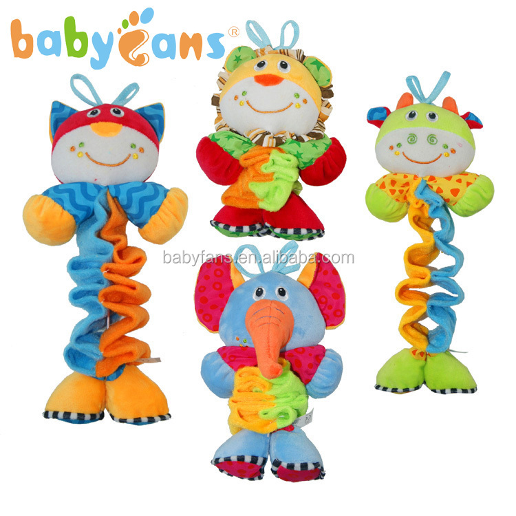 Детская музыкальная игрушка Babyfans высокого качества, плюшевая подвесная игрушка, мобильные игрушки-слоны для кроватки