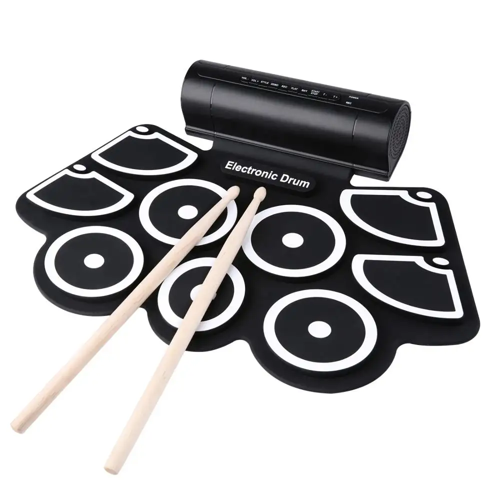 USB MIDI cheap digital drum kit roll up drum kit