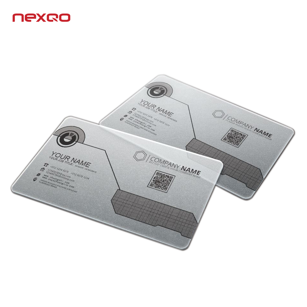 BC02 NFC RFID индивидуальная печать пластиковая ПВХ прозрачная уникальная роскошная визитная карточка