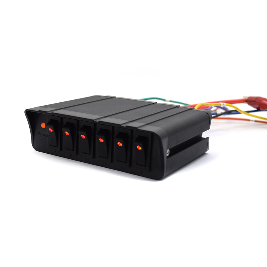 12 V SPST 6-Gang кулисный переключатель панель для автомобильного