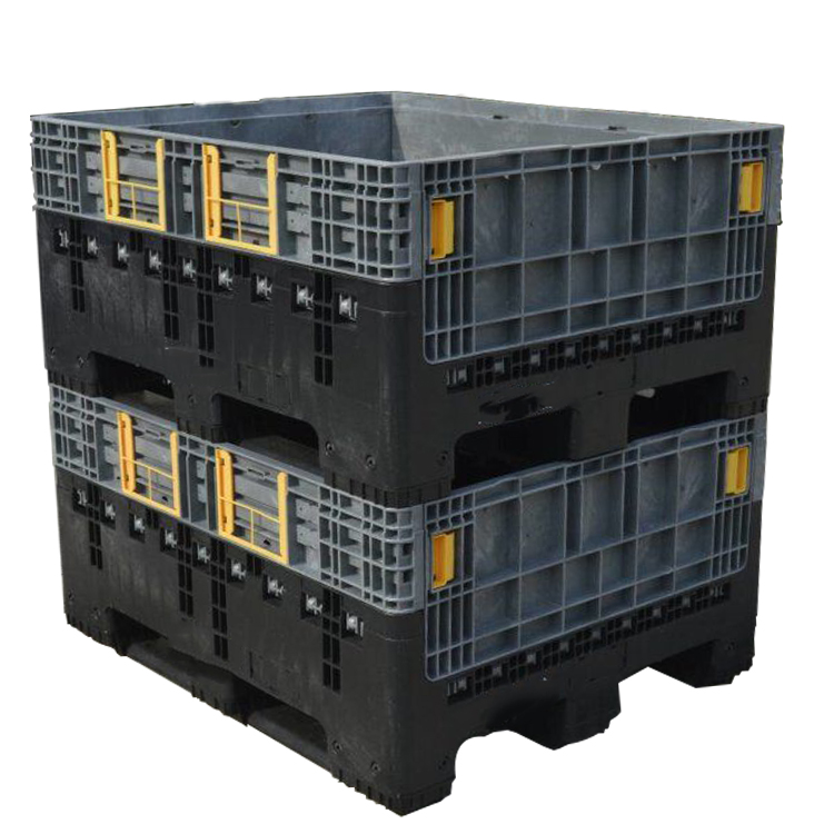 Heavy duty 47kg plastic bulk pallet bin with 4000KG static load