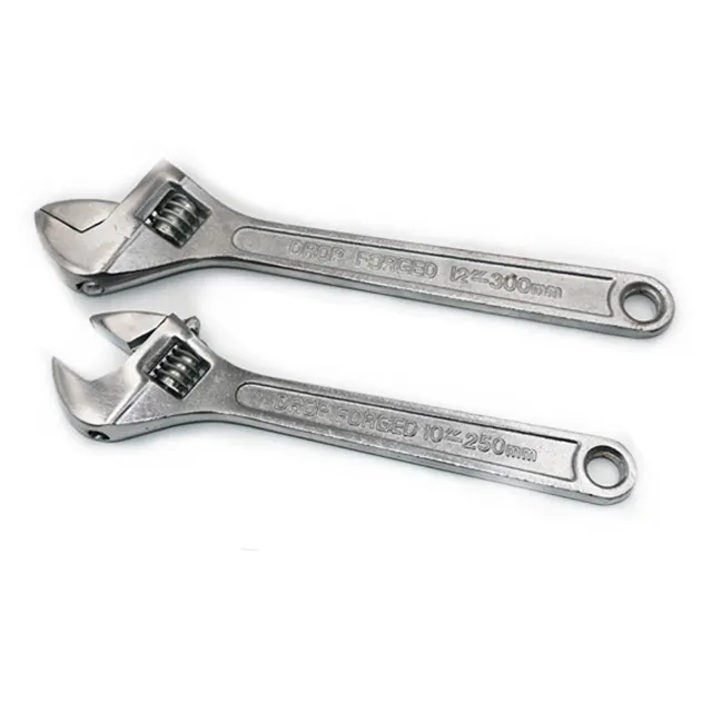 Guangzhou Foshan drop forged steel adjustable spanner wrench 8'' 10'' 12''