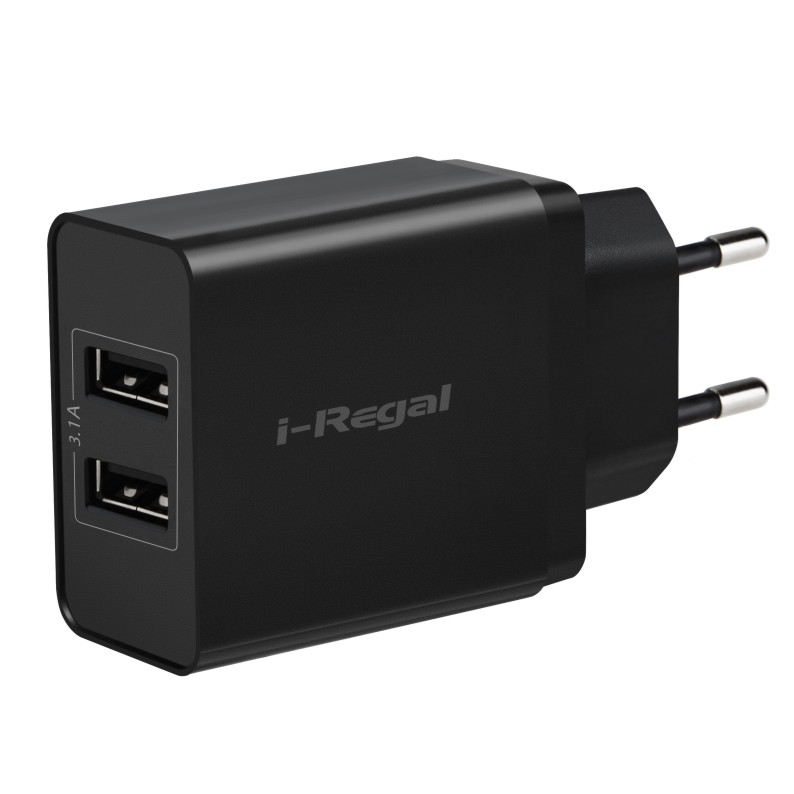 Iregal, оптовая продажа, двойной порт А, европейская вилка, настенное зарядное устройство Usb