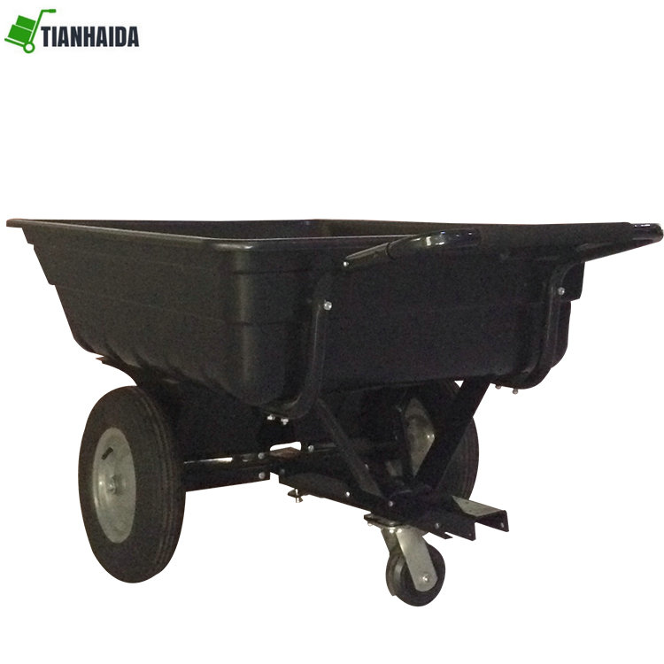TC3080pl Factory supply plastic tipping buckert tool cart there wheel dump utility garden trailer tool cart