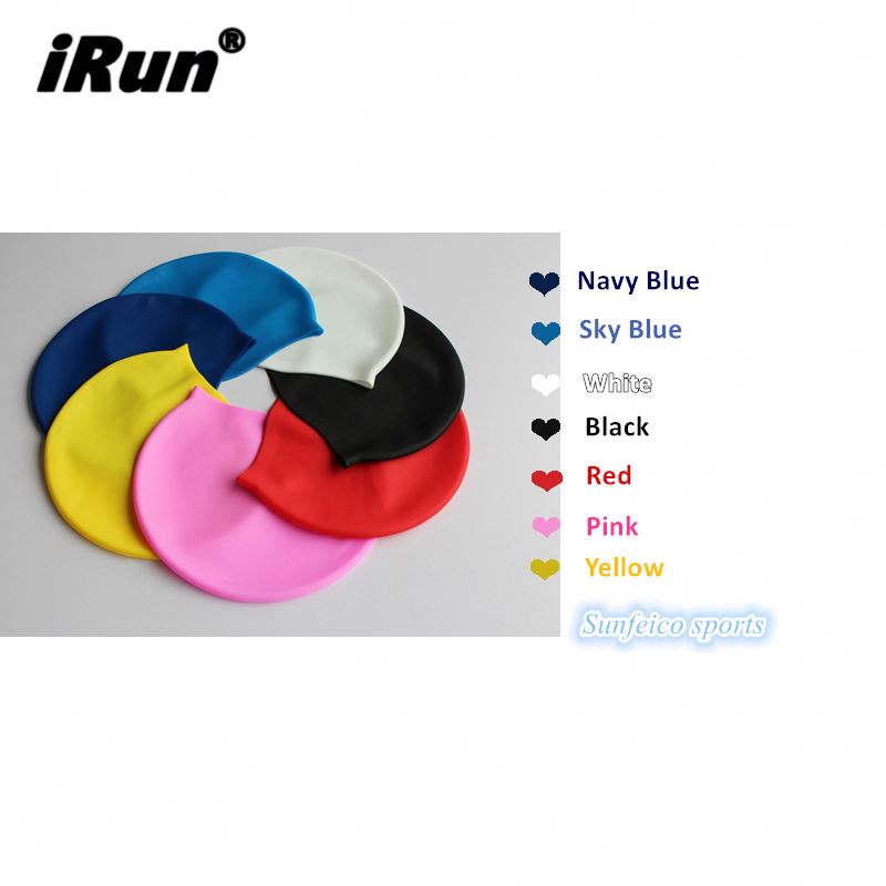 Ирун Забавная шапочка для плавания забавные Силиконовая Шапочка Solid Swim Cap