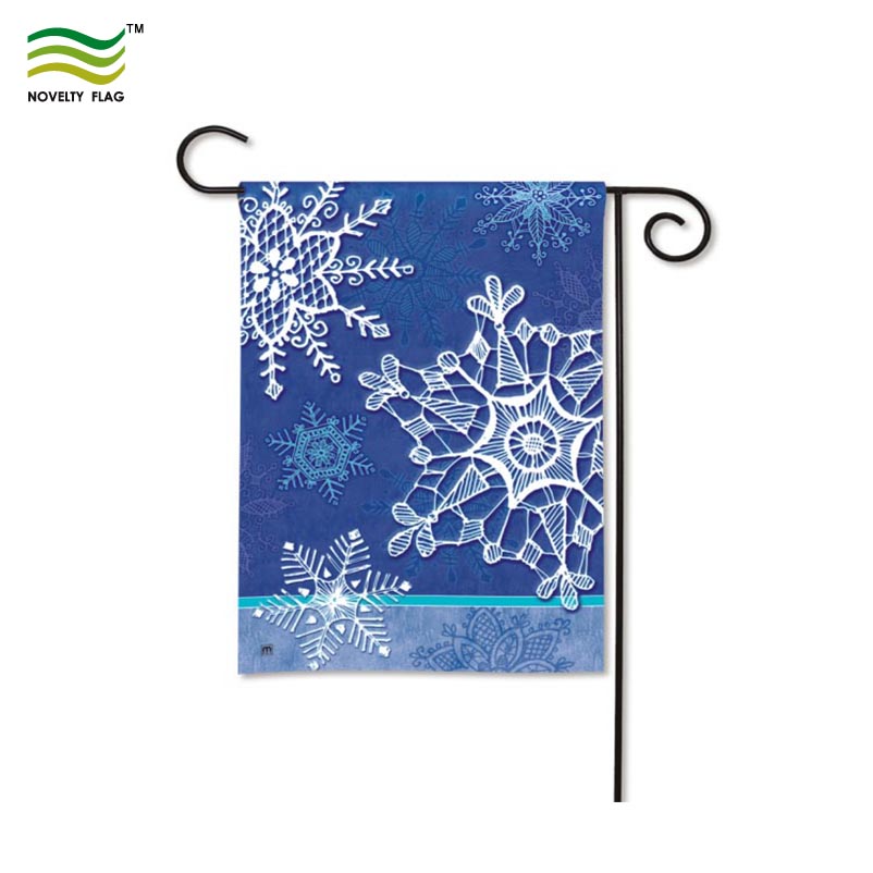Snowflake Snowman Christmas custom design Yard Banner flag stand garden flag