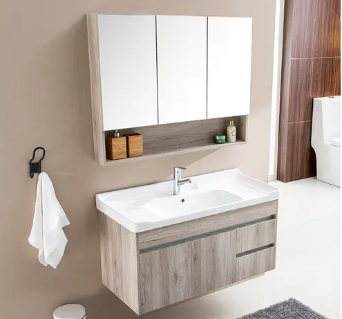 Современный Высококачественный деревянный шкаф для ванной комнаты