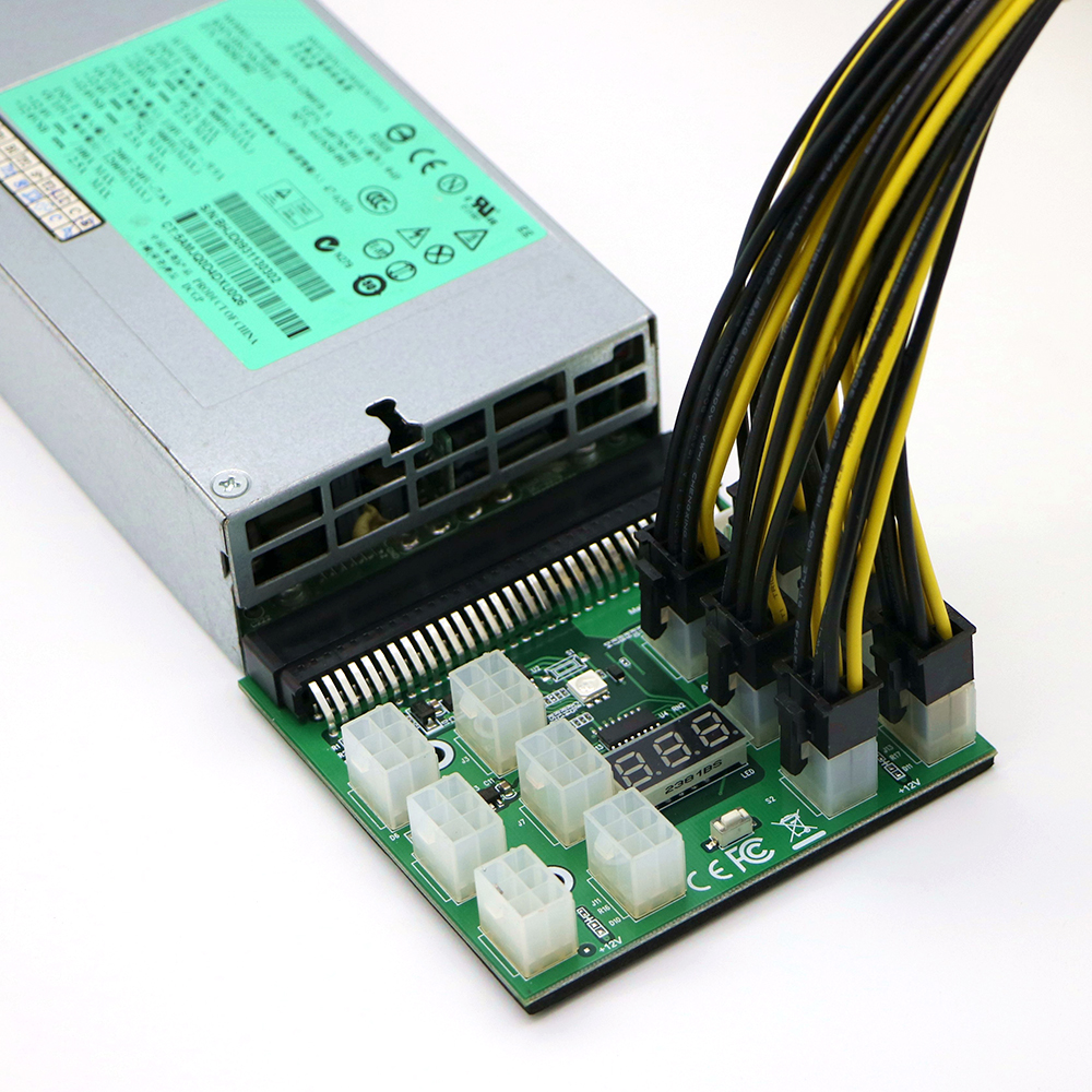 Высококачественная коммутационная плата 12 В GPU Mining 12x 6Pin PCIe slot