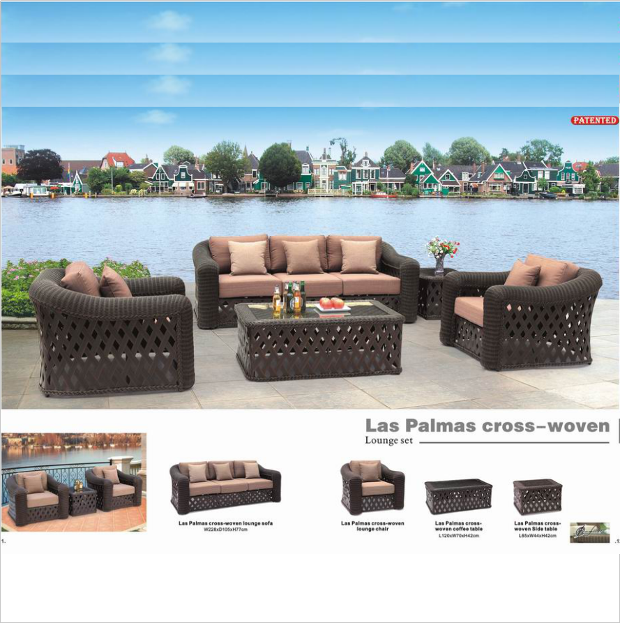 Королевский сад одежда высшего качества отель ручной работы из ротанга Диван lounge патио плетеный курорт сад рынок алюминиевый корпус дивана уличная мебель