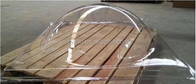 10mm round transparent pc solid dome skylight /solid polycarbonate dome skylight