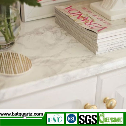 Италия Bianco Carrara кварцевые каменные столешницы, кварцевые столешницы