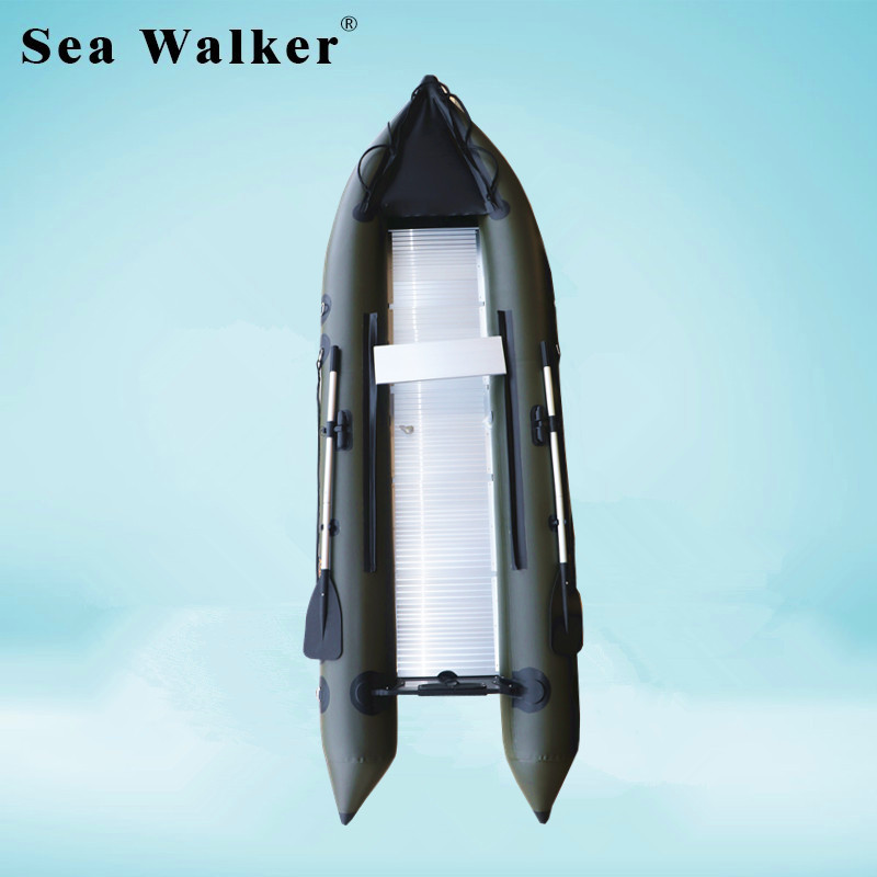 Seawalker CE сертификация 3,8 м надувная рыболовная лодка с алюминиевым полом последняя гребная лодка Спортивная лодка для продажи