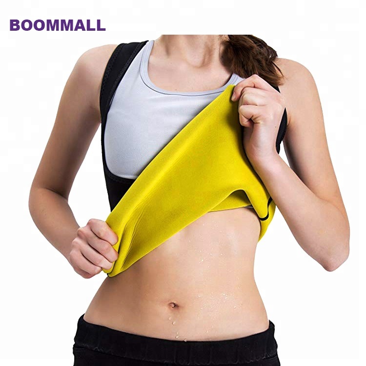 2.5mm neoprene workout sweat vest with zipper body shaper high elastic weight loss vest for women