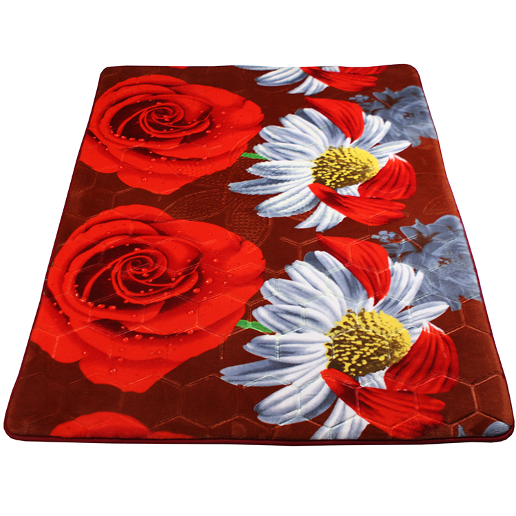 3d design embossing flower carpet
