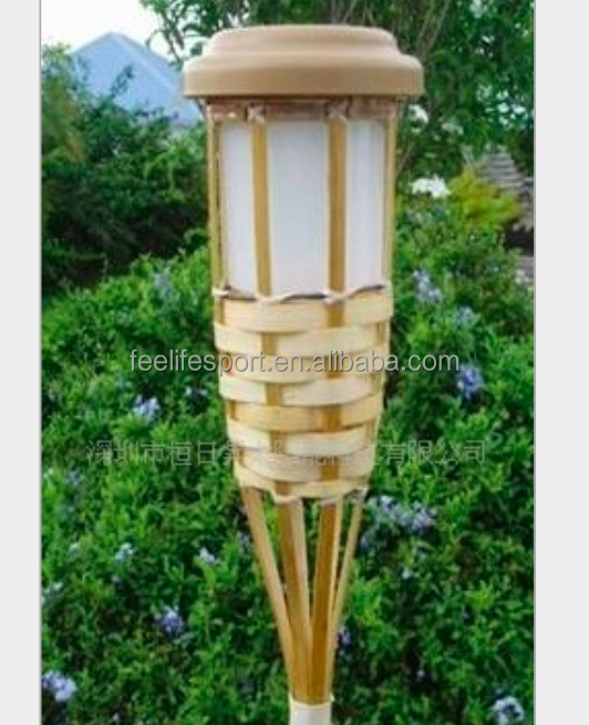 outdoor Bamboo Solar LED Lawn Lamp