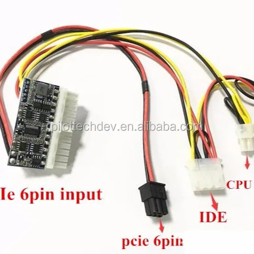 PICO PSU PCIE 6pin input DC-ATX-160W 250W DC-ATX Power Supply Module 24pin