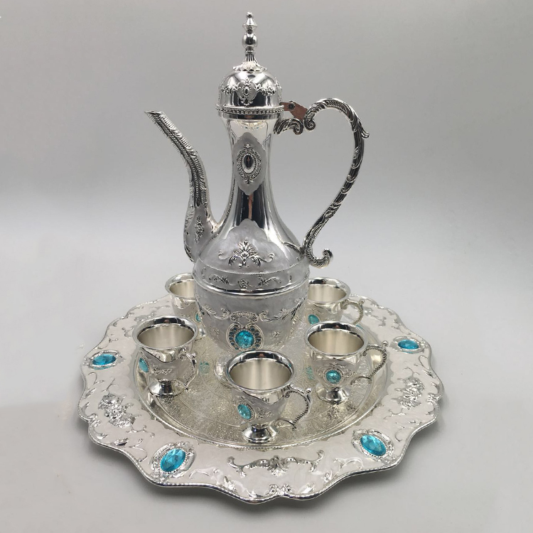 Ramadan Kareem Gifts Arabic Design home cast iron wine/tea pot and cup set