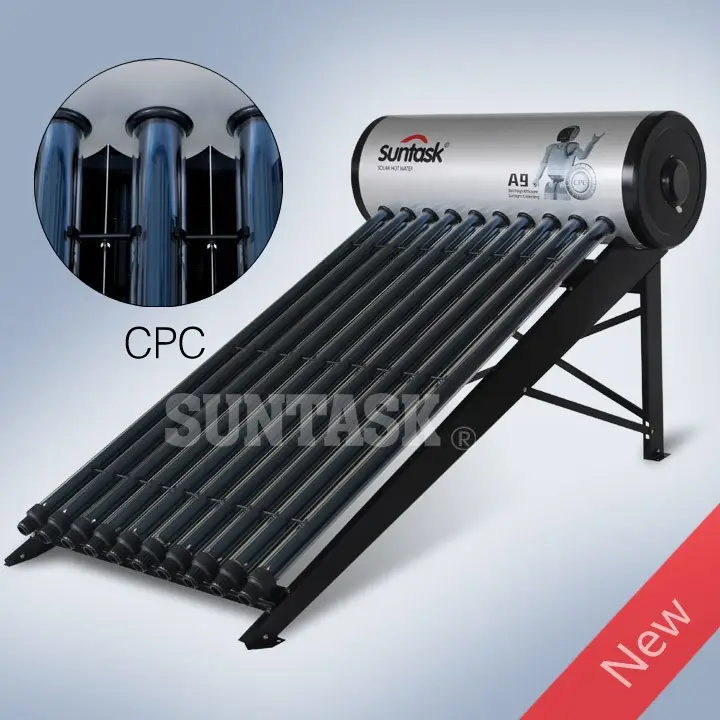 Suntask CPC high efficiency pressurized solar water heater SUS316L inner tank