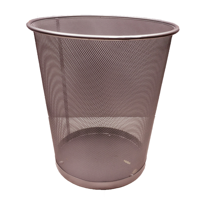 Office Stationery Round Mesh Wire Metal Paper Waste Bin/Trash Can