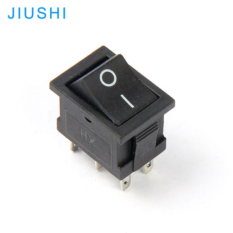 KCD1-202 6 pins2 позиции 250V 6A кулисный переключатель черный