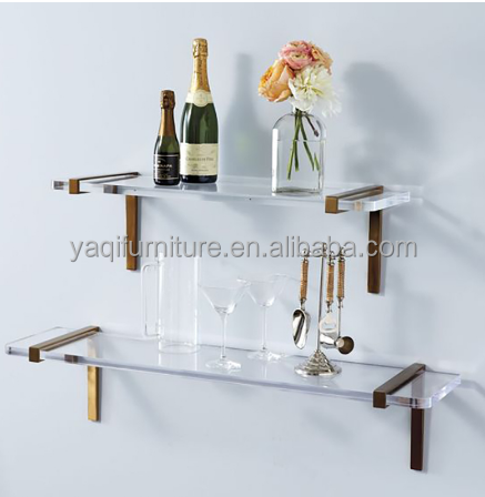 Салон акриловые ванная комната косметический полка очистить lucite полка настенная