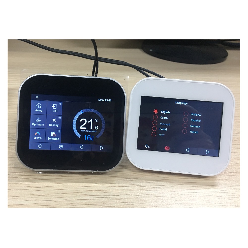 Цветной экран Wifi smart комнатный термостат для Android и IOS