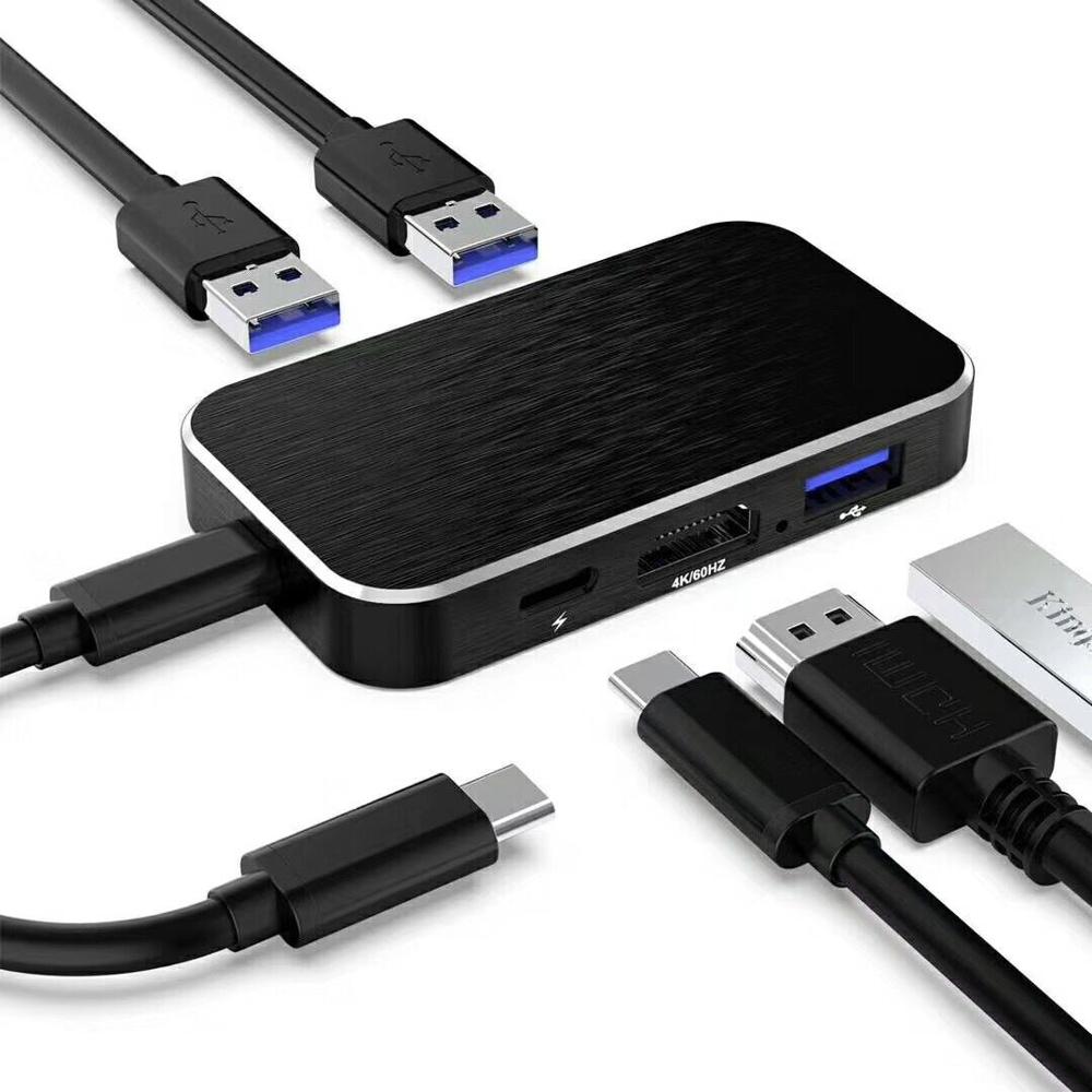USB 3,1 типа C на HDMI 4K 60Hz 100W PD AV цифровой многопортовый адаптер с USB3.0 концентратор док-станция