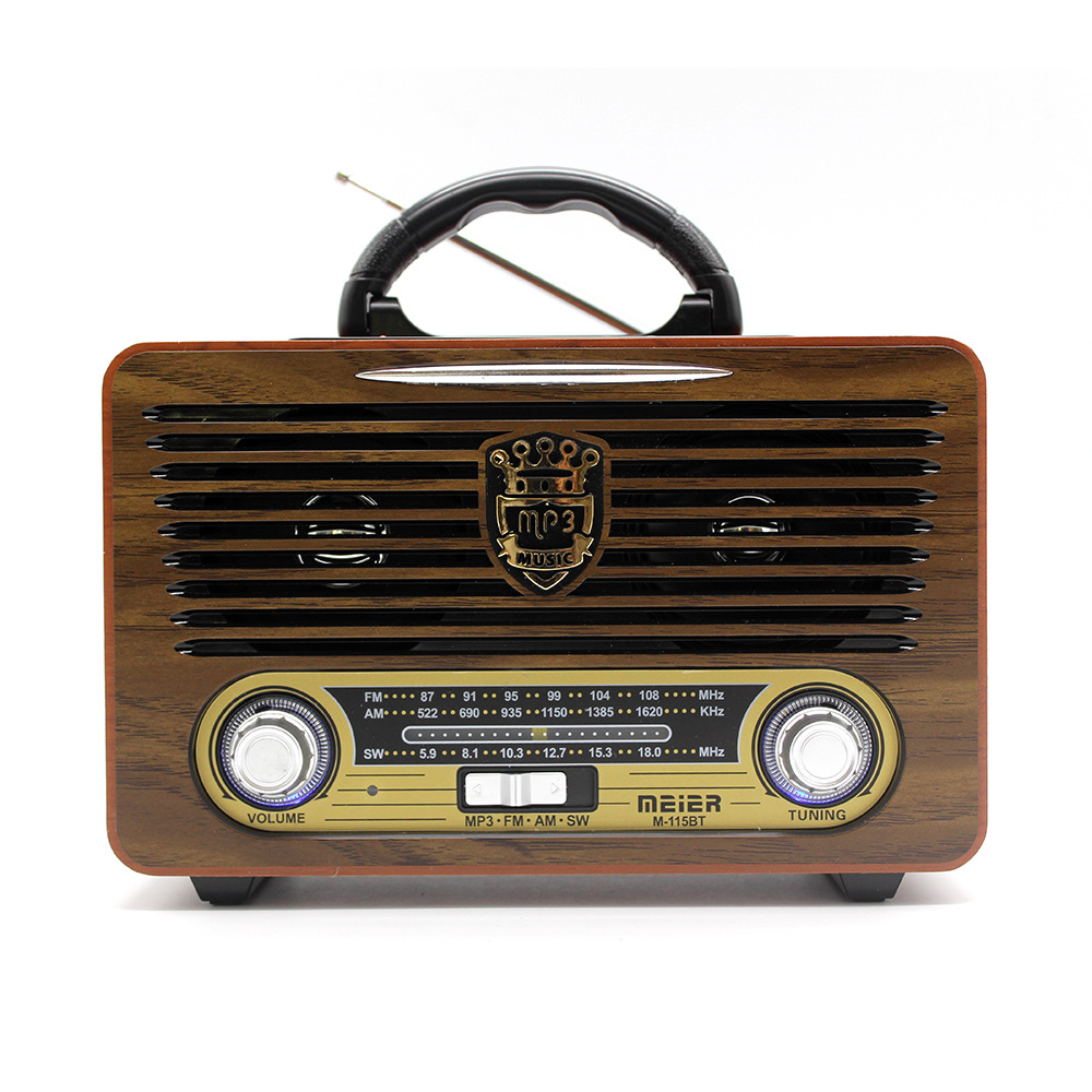 2019 рекламный подарок, портативный Ретро FM-радиоприемник, USB-плеер, перезаряжаемый FM-динамик
