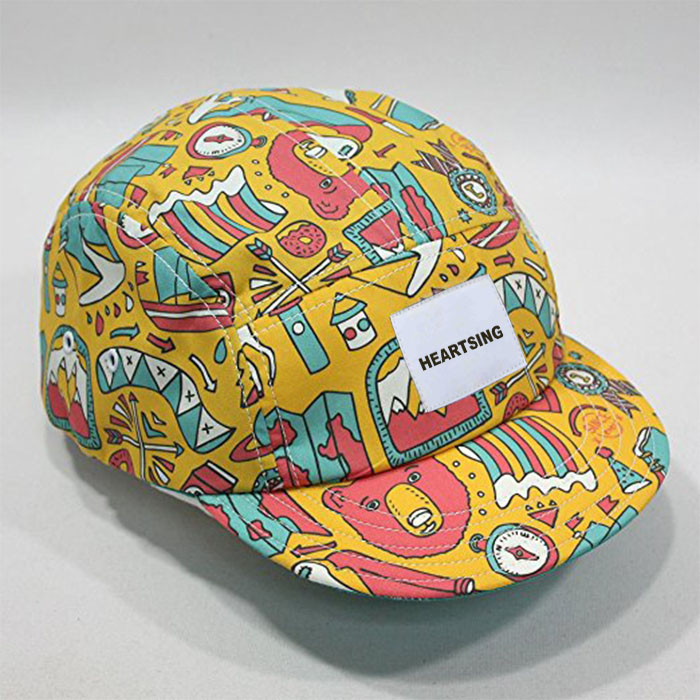 Wholesale Adjustable Custom Flat Brim Plain Caps And Hats 5 Panel Cap