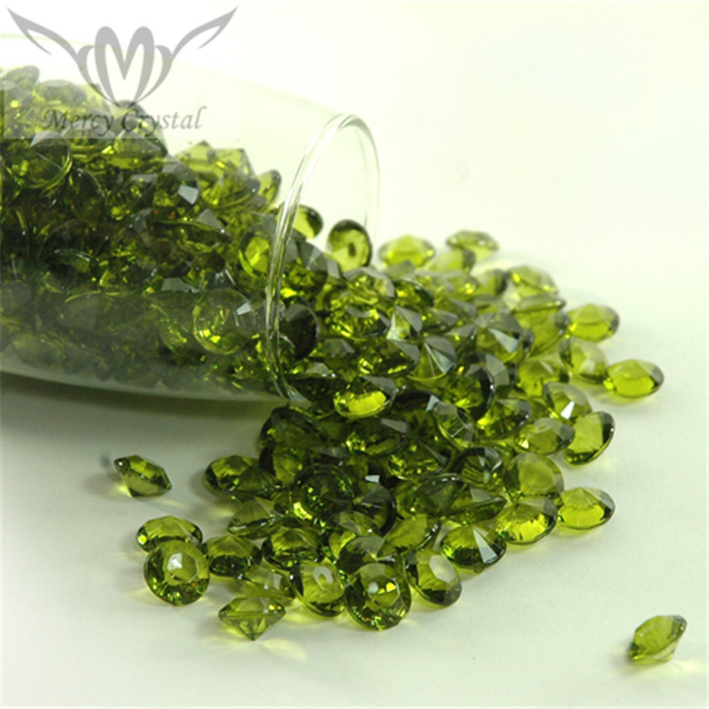 Green Popular Crystal Diamond Confetti For Wedding Table Scatter Decoration