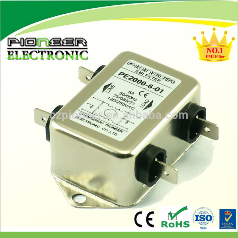 электронный 1-10A 120/250V PE2000-6-01 EMI фильтр защита