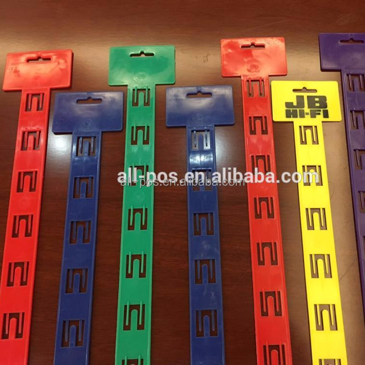 plastic hanging clip strip for retail