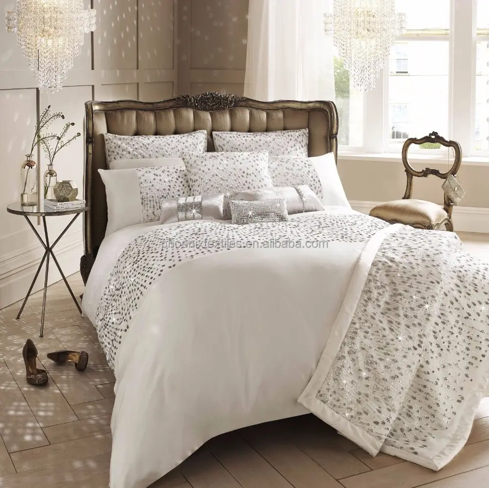 satin home sense diamond bedding set luxury royal bedroom
