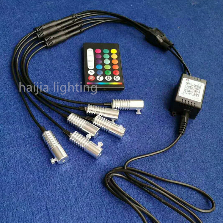 Высококачественный rgb атмосфера музыки bluetooth APP и RF пульт дистанционного управления 12 в небольшой светодиодный волоконный источник света двигатель