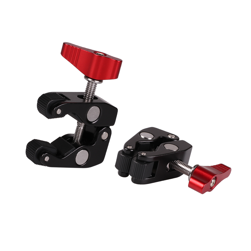 Kaliou камеры arm 1/4 "или 3/8" студийный Мультифункциональный Краб коготь Супер Зажим для мигающие световые СИД свет штатив монопод