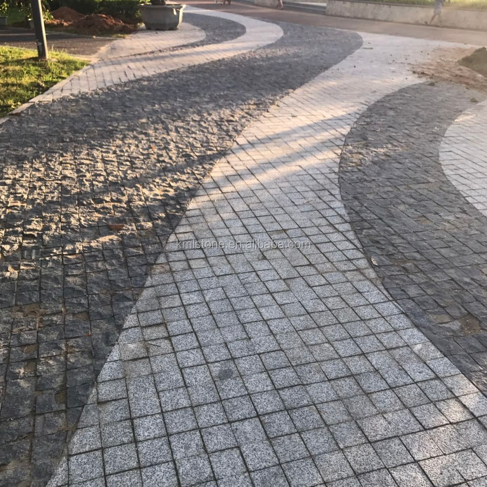 Tumbled Grey Granite Cube