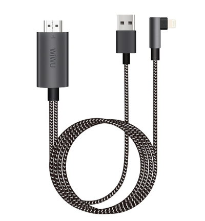 WiWU совместимый с iPhone iPad Lightning к HDMI адаптерному кабелю, 1080P цифровой AV HDMI адаптер Соединительный шнур Plug and Play