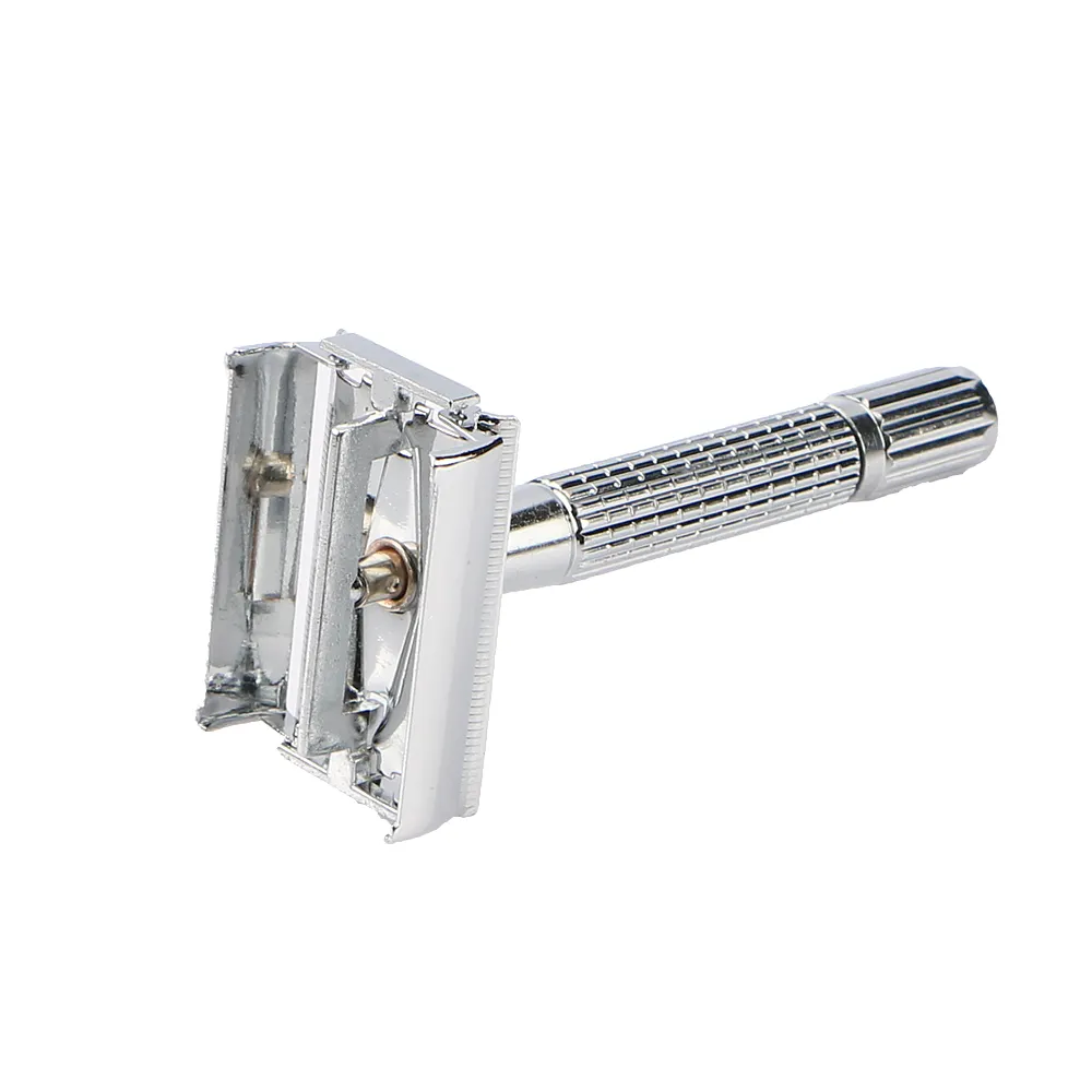 Butterfly open safety razor Cheap Iron Handle double edge blade metal handle safety razor