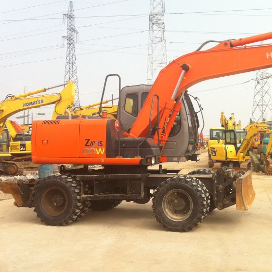Б/у Hitachi ZX130WD колесный экскаватор, Япония оригинальный 13 тонн Колесный экскаватор