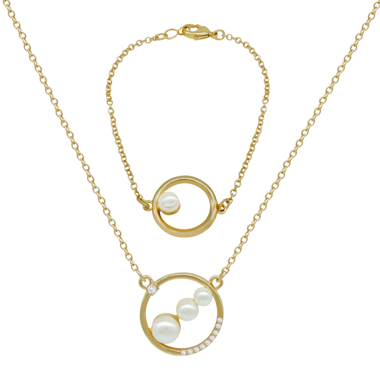 Золотые украшения Браслеты Жемчужное ожерелье пресноводные Bijoux En Or