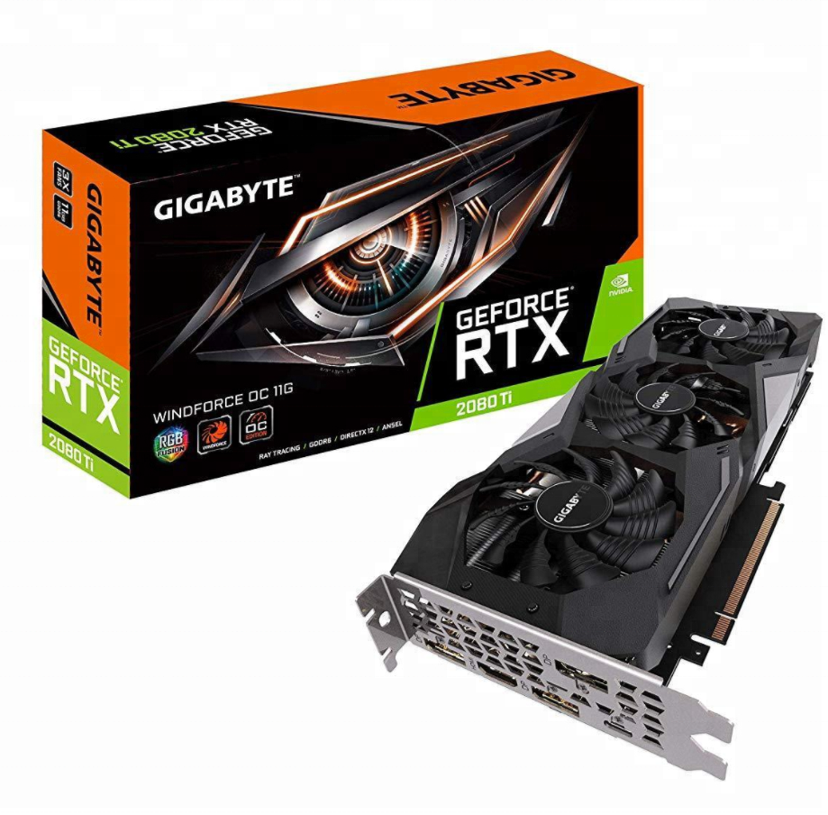 Графические карты GIGABYTE GeForce RTX 2080 Ti WINDFORCE OC 11 ГБ GV-N208TWF3OC-11GC